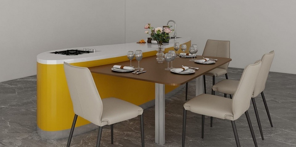 Ilot commandé sur mesure longueur 4,00m - En stock